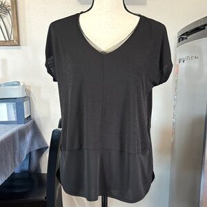 Bar III Women’s Size Small Sleeveless Lace Trimmed Silky Tee Shirt